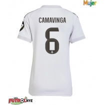 Camiseta Real Madrid Eduardo Camavinga #6 Primera Equipación para mujer 2025-26 manga corta